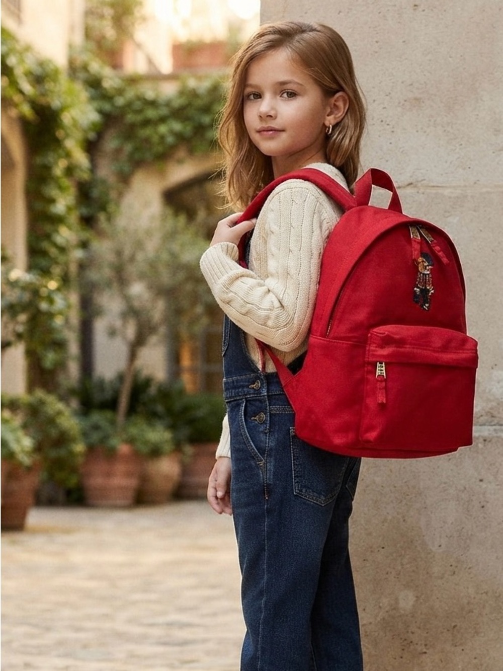 NWT❤️Polo Ralph Lauren Kids Canvas Polo Bear Backpack - Classic School Backpack